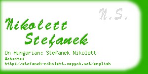 nikolett stefanek business card